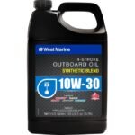 10W-30 4 Stroke Synthetic Blend Marine Engine Oil, 1 Gallon