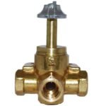 Multiple Tank Draw Valve, 3-Way, 1/4", NPT Female, Click Stop