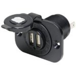 Panel-Mount Dual USB Charger Socket