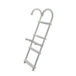 4-Step Gunwale-Mount Boarding Ladder, 11" Hook, White Steps - Image 2